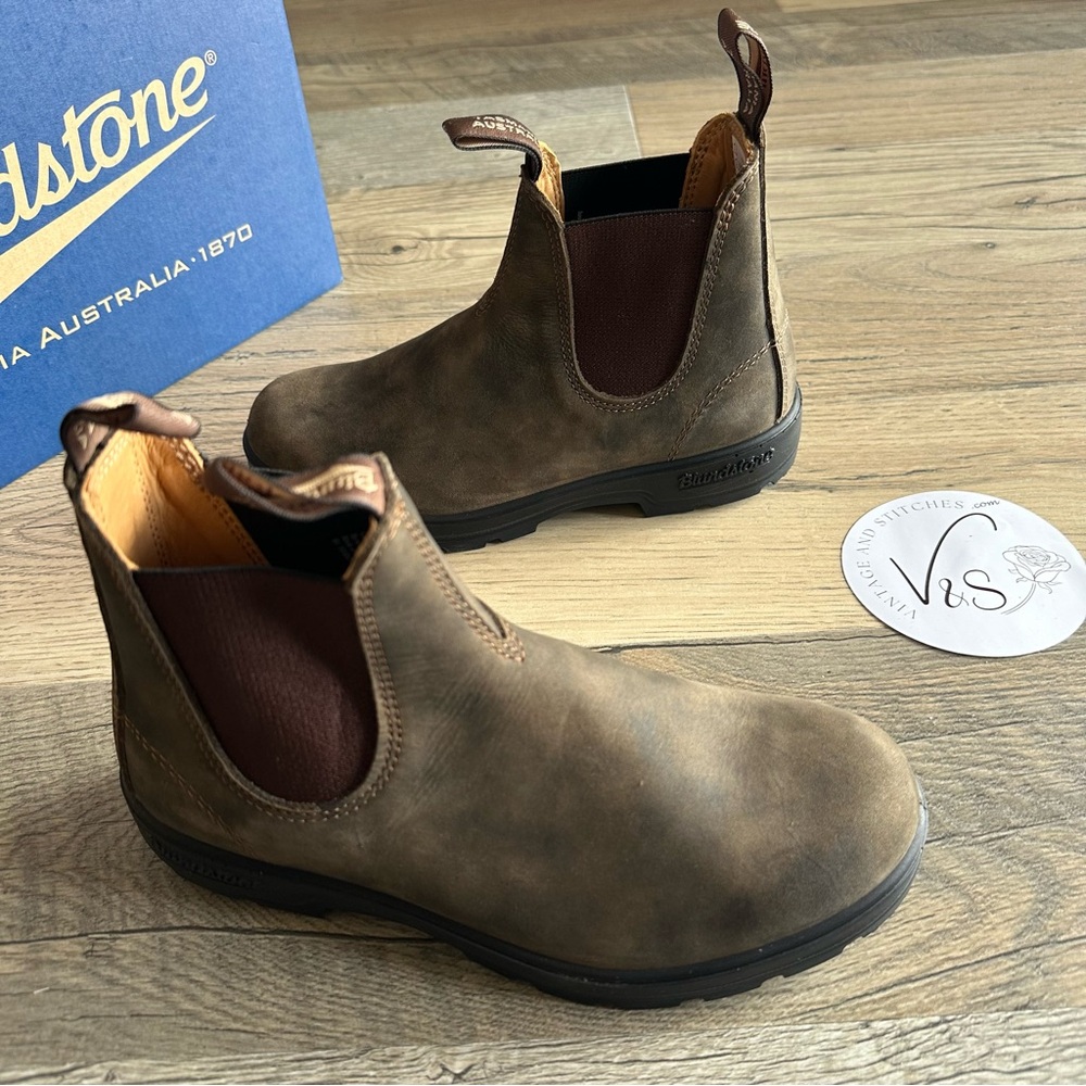 Blundstone Unisex Super 550 Series Boot Rustic Brown Mens Size 6 & Womens Size 8